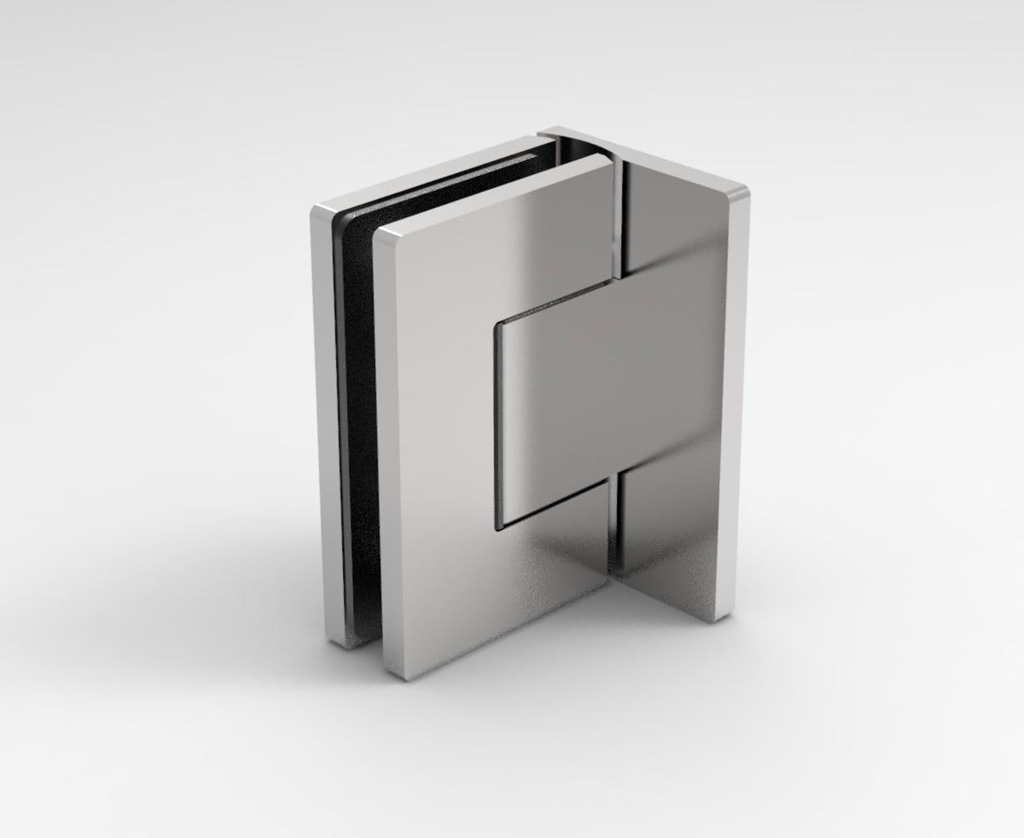 OXFORD Adjustable Polished Chrome Shower Hinge, Wall Mount Offset Back Plate, Cover Plates