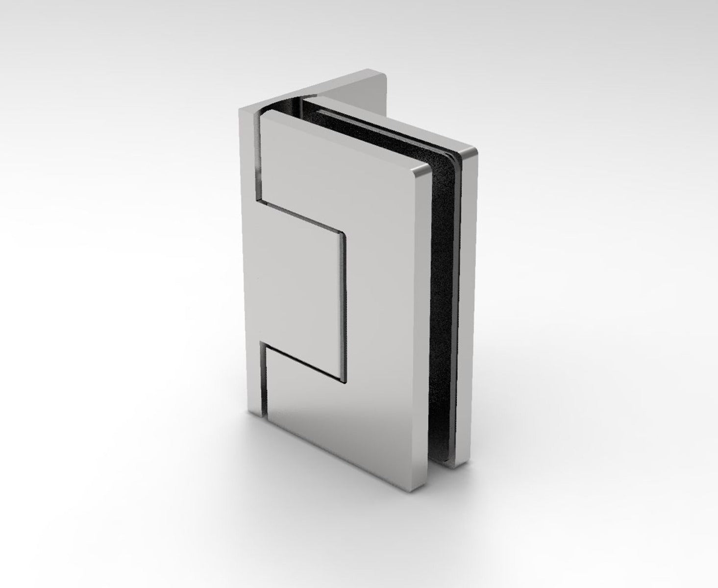 OXFORD Adjustable Polished Chrome Shower Hinge, Wall Mount Offset Back Plate, Cover Plates