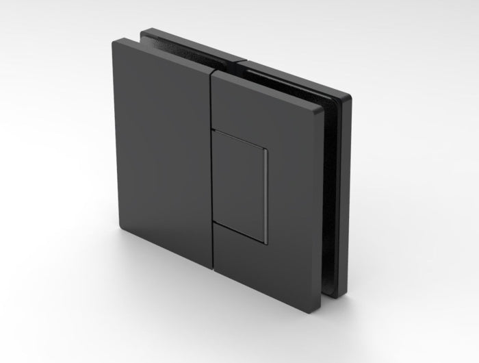 OXFORD Adjustable Polished Chrome Shower Hinge, 180° Glass-Glass, Cover Plates