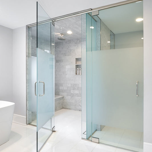 12 mm Frosted Toughened Glass with Polished Edges - £175 per m2