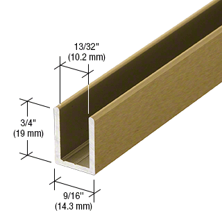 2.41 Metre Regular Aluminium U Channels for 10 mm Glass