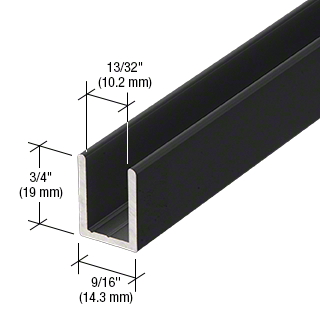 2.41 Metre Regular Aluminium U Channels for 10 mm Glass