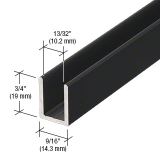 2.41 Metre Regular Aluminium U Channels for 10 mm Glass