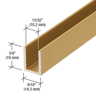 2.41 Metre Regular Aluminium U Channels for 10 mm Glass