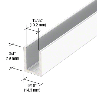2.41 Metre Regular Aluminium U Channels for 10 mm Glass